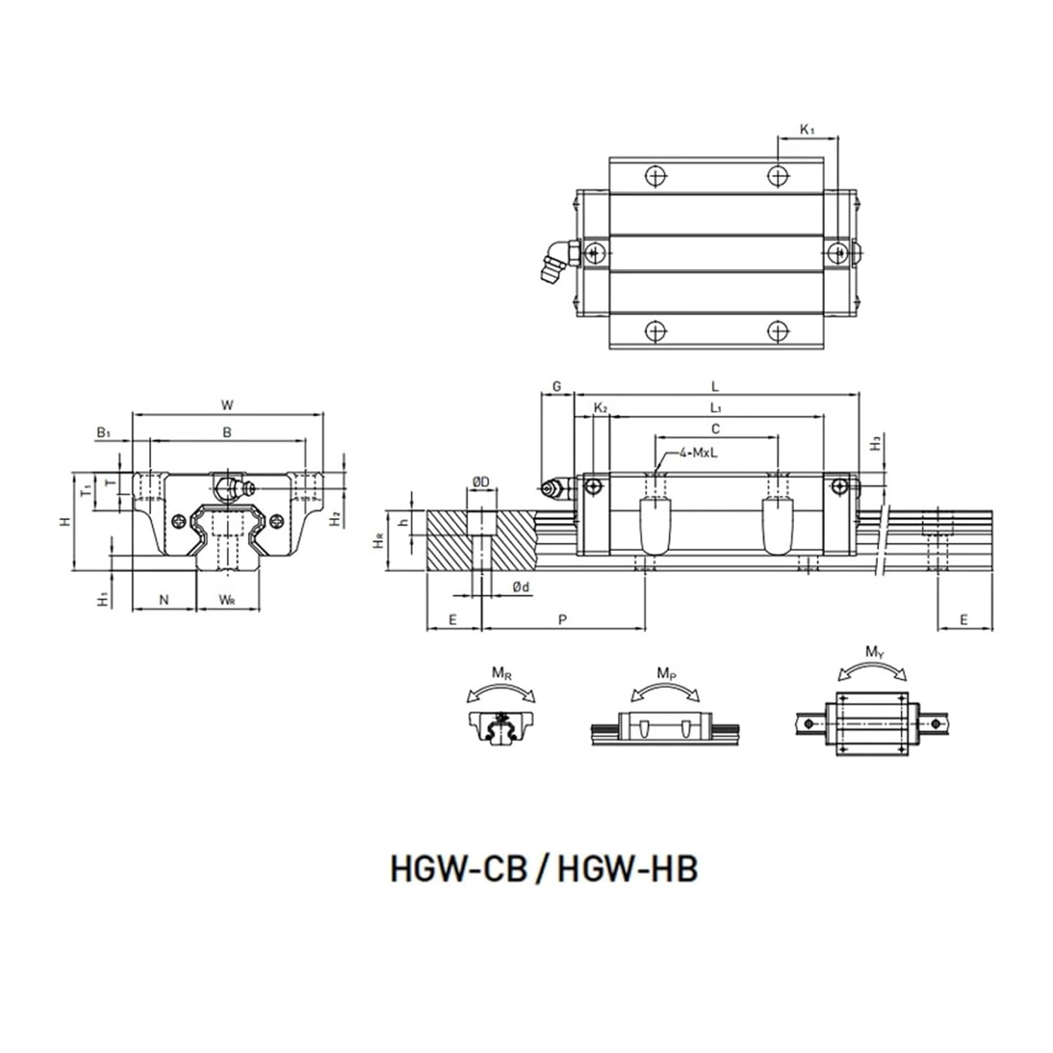 Metal Linear Motion Guide Sliders HGW15CB HGW20CB HGW25CB HGW30CB HGW35CB HGW45CB HGW20HB HGW25HB HGW30HB HGW35HB HGW45HB Linear Guide Slider(HGW20CB)