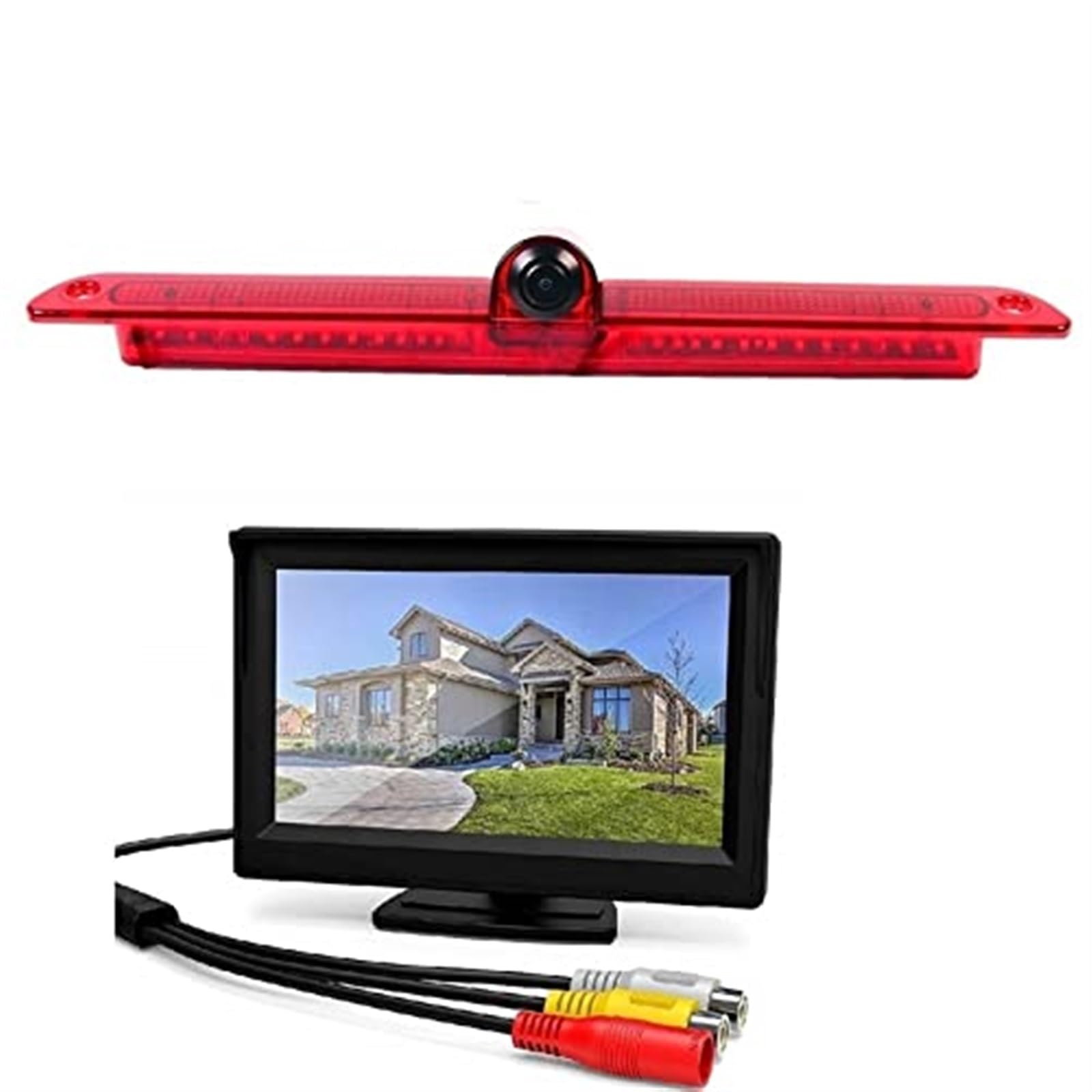 Kamera HD ze światłami hamowania i noktowizorem z monitorem +5, do Mercedesa-Benza, LWB Sprinter W906 324H 524H Crafter Transporter Kamera ze światłami hamowania Kamera cofania samochodu