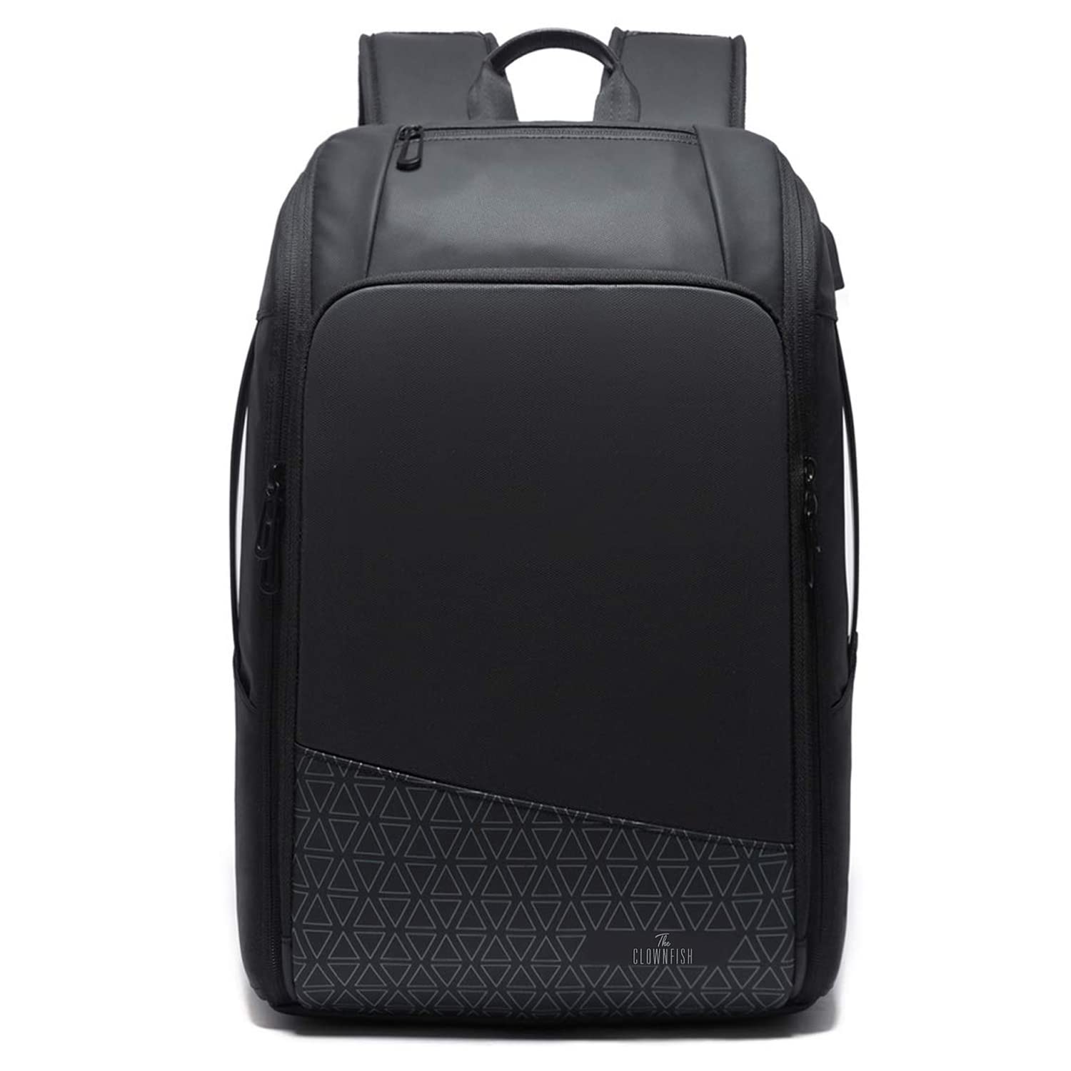 THE CLOWNFISH Large Capacity Water Resistant Expandable Travel Laptop Backpack With Usb Charging (Black), 27 Litres (B09RGYQR2V) Amazon Price History, Amazon Price Tracker