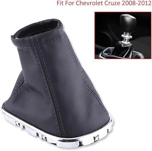 Miniatura 8 de Keenso Funda para pomo de palanca de cambios de automóvil, kit de repuesto de piel sintética para Chevrolet Cruze 2008-2012