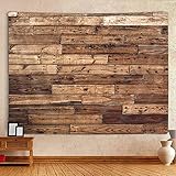 MERCHR Rustic Wooden Country Barn Door Tapestry Wall Hanging, Farmhouse Brown Wood Primitive Plank...