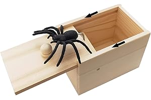 Original Spider Scare Prank Box : Hilarious Wooden Scare Box