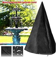 Vista 5 de Cubierta para fuente de agua de jardín, estatua de patio, protector de muebles para exteriores, impermeable, a prueba de polvo, anti UV, resistente
