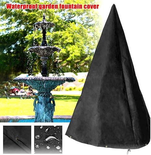Miniatura 5 de Becony Cubierta para fuente de agua de jardín, estatua de patio, protector de muebles para exteriores, impermeable, a prueba de polvo, anti UV,