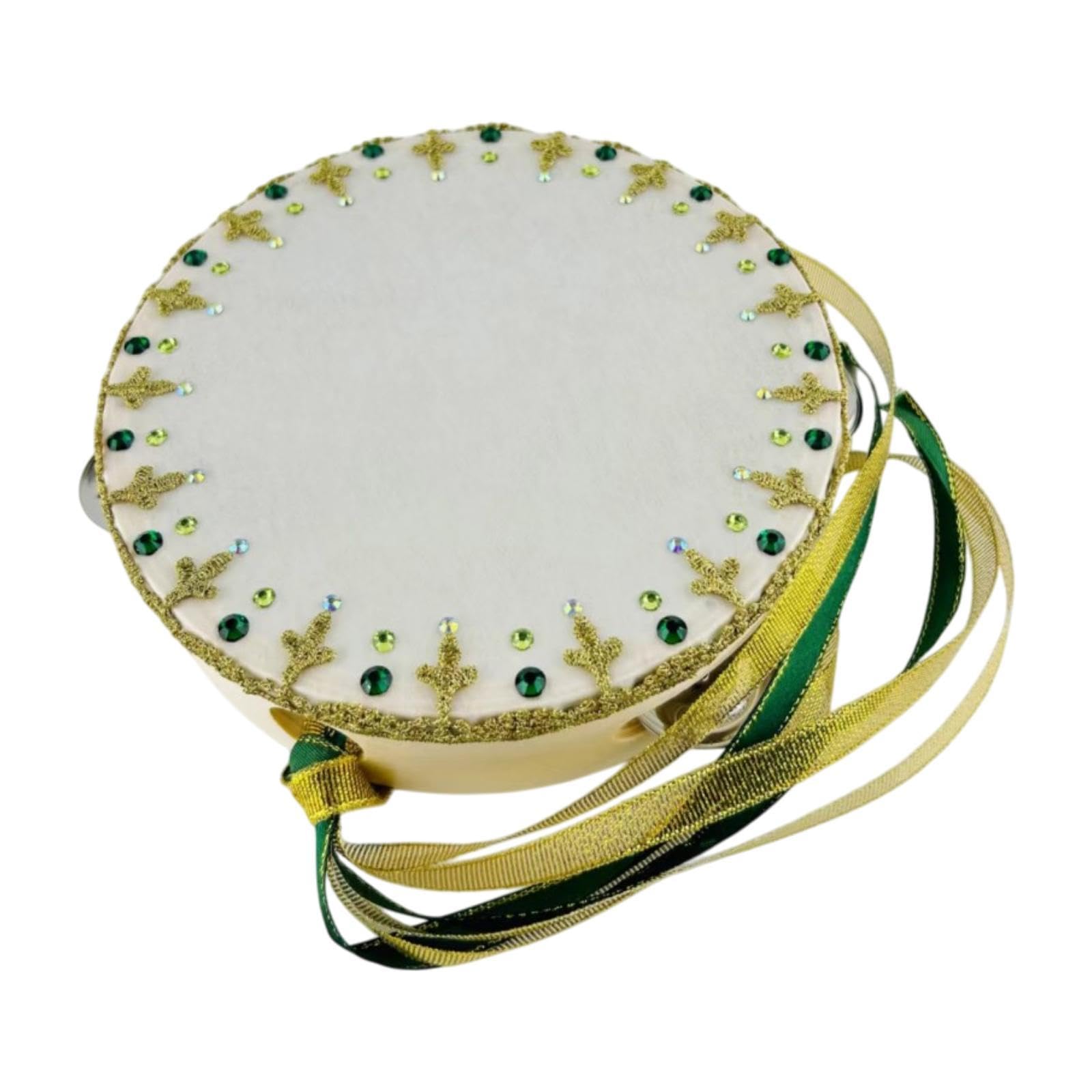 Pandereta de Ballet, Tambor de Percusión Manual, Accesorio de Danza de Ballet, Madera Ligera, Hecha a Mano, Adecuada para Práctica Y Actuaciones en El, 8 Inch