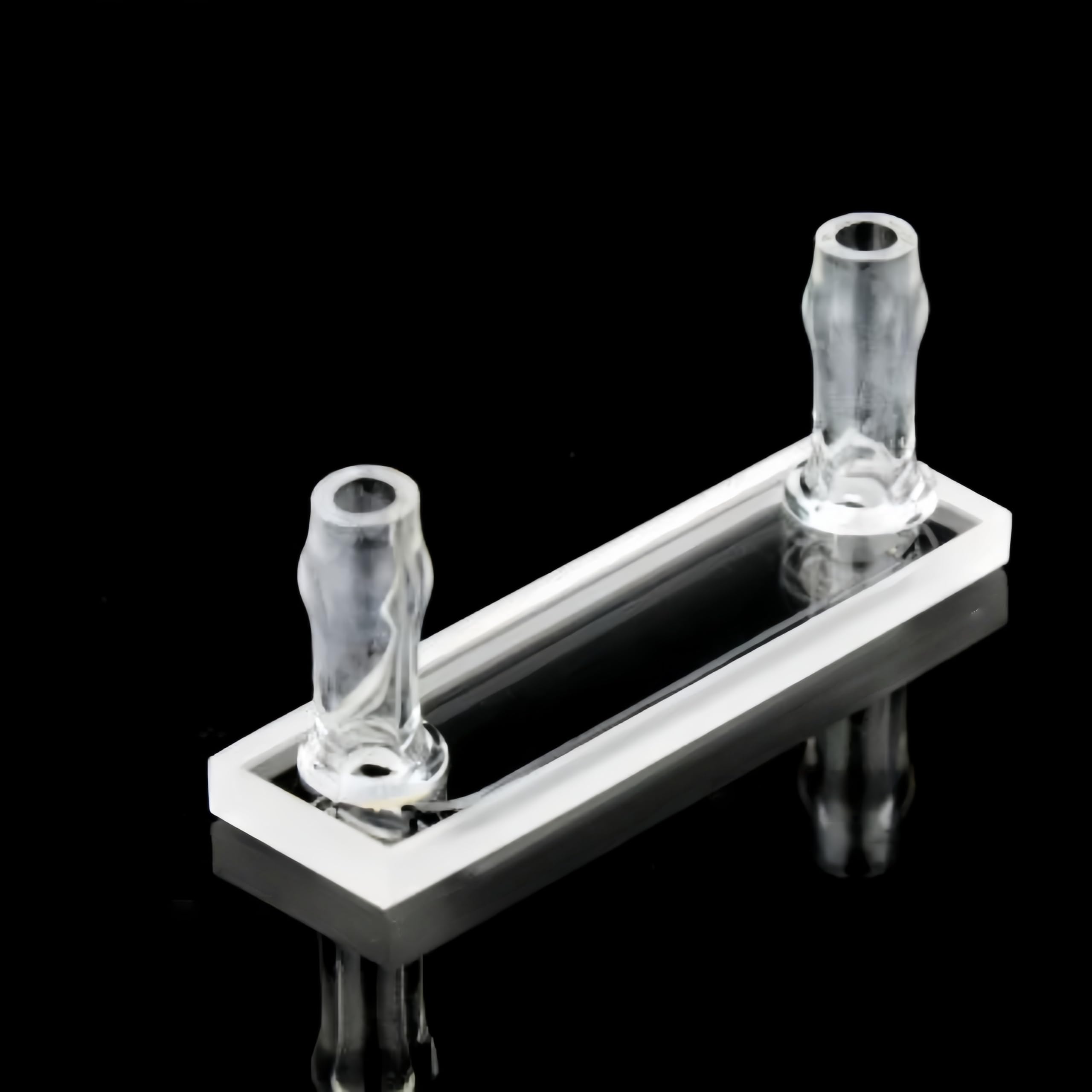 Quarz-Durchflussküvette, röhrenförmige Durchfluss-Probenkammer, 1 Stück(1mm Optical Path)