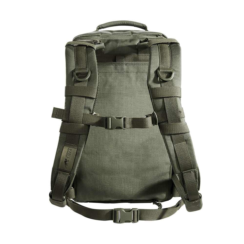 Tasmanian Tiger TT Medic Assault Pack MKII L - Zaino per primo soccorso, vuoto per emergenza, viaggi, campeggio, escursioni, ciclismo, attività all'aperto (grigio pietra e verde oliva, IRR)