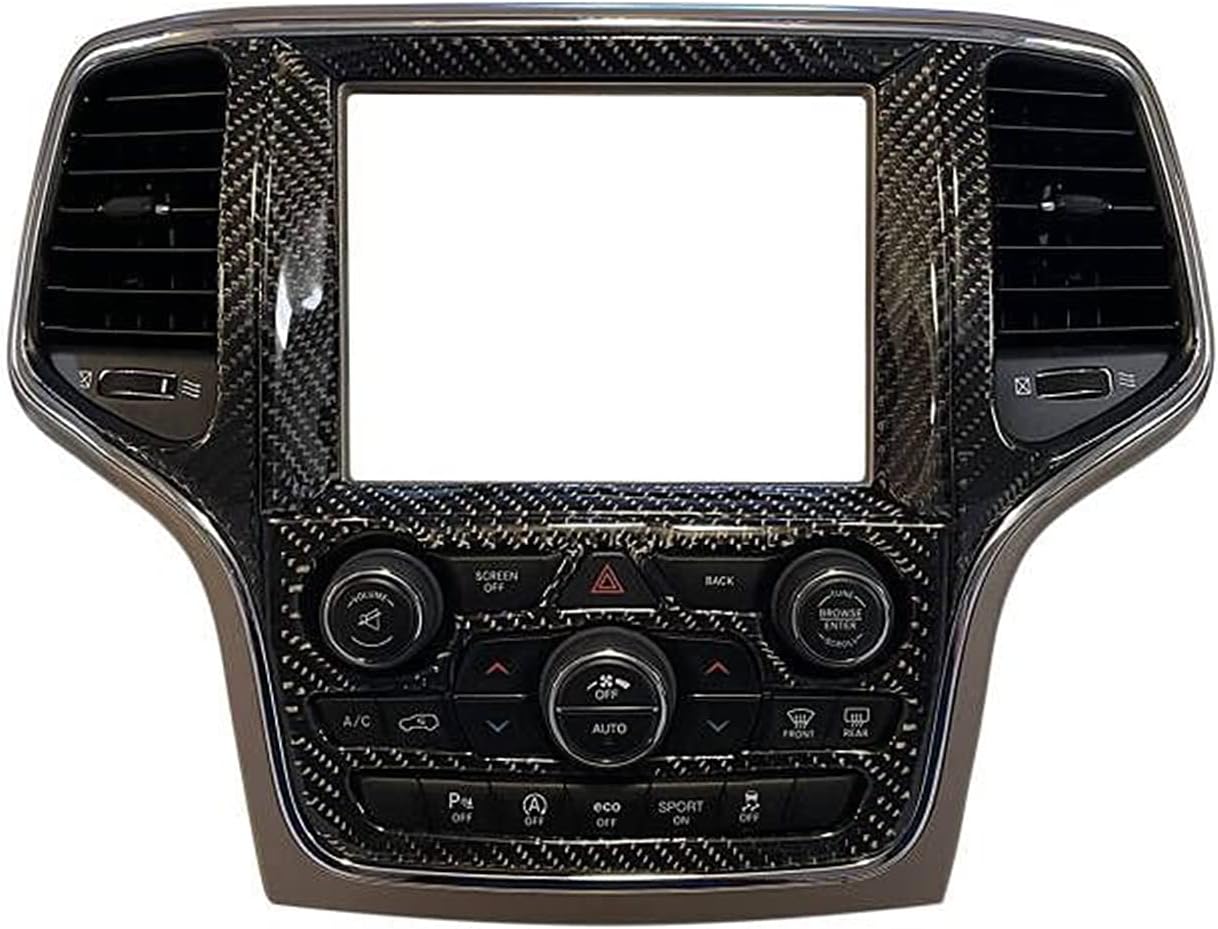 Dashboard GPS Navigation Decal for Jeep Grand Cherokee 2014 2015 2016 2017 2018 Full Set Interior Accessories Dashboard Decorative Cover Real Carbon Fiber Center Console Stickers Trim