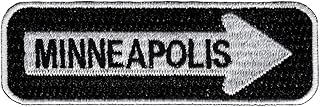 One Way Sign Minneapolis Embroidered Patch Iron-On Highway Road Biker
