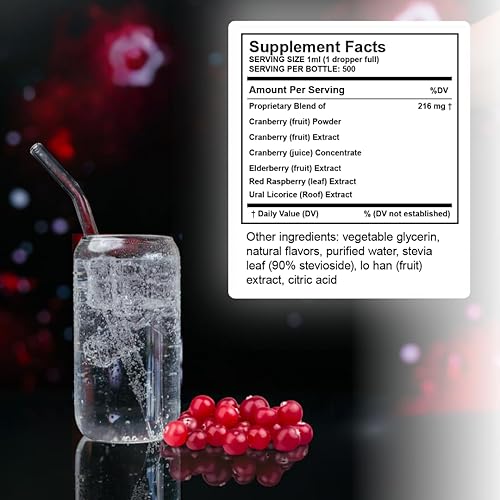 Miniatura 2 de Pure Inventions - Gotas saborizantes de agua, arándano rojo y baya del saúco, sin azúcar, calorías o edulcorantes artificiales, 500 dosis, 16 onzas