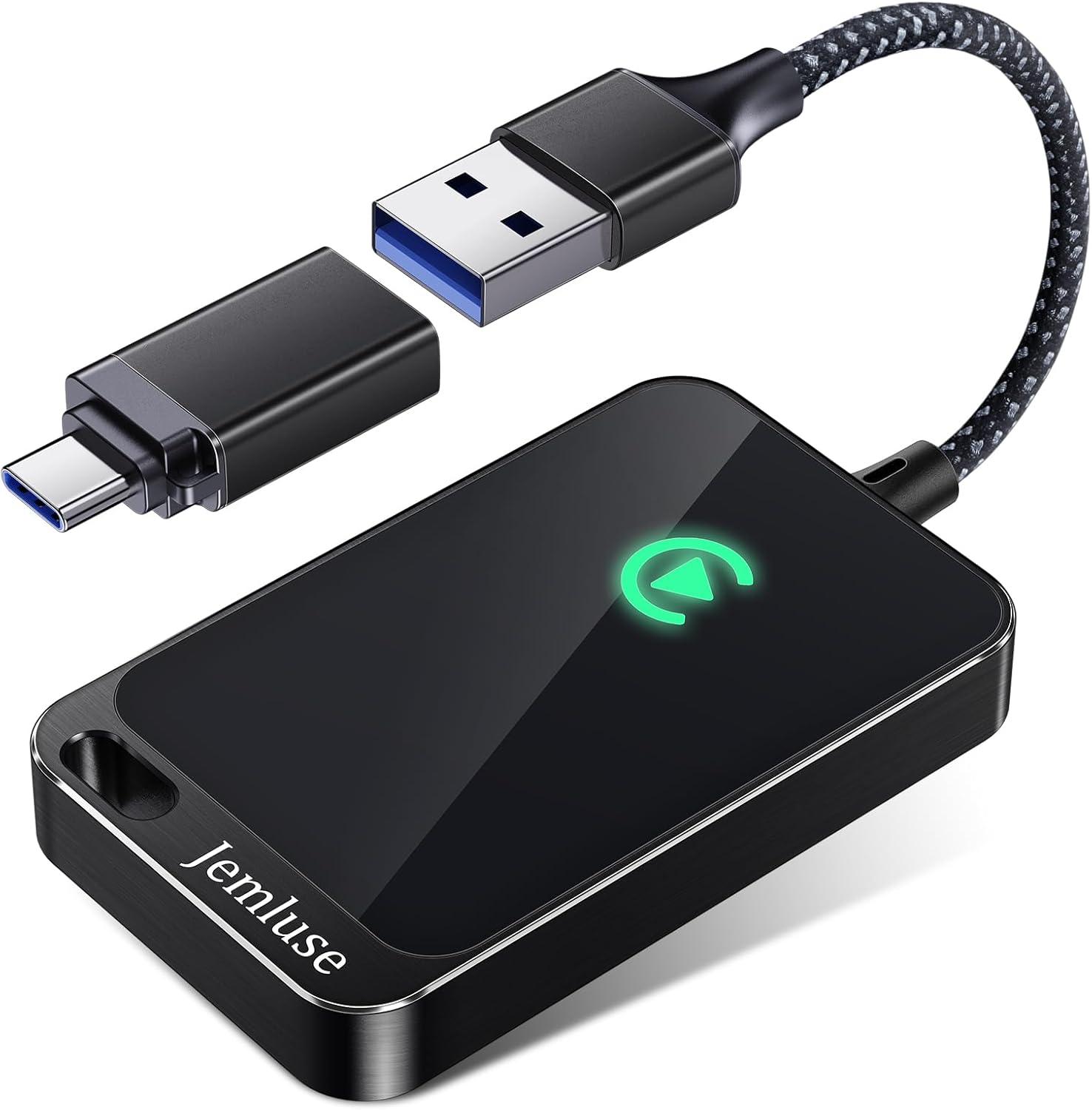 Jemluse Wireless CarPlay Adapter for Apple iPhone - Multi-User Seamless Connection for Convert Wired to Wireless Car Play Adapter - No Latency from iOS 10+ to Screen w/USB C (All Black)