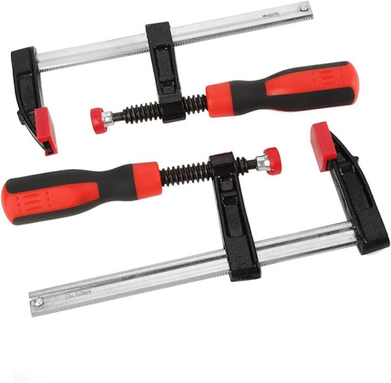 Rustproof and sturdy F Clamp Woodworking Bar Clips for Quick and Convenient Wood Fixing with Soft Clamping Fabric to Protect Surface