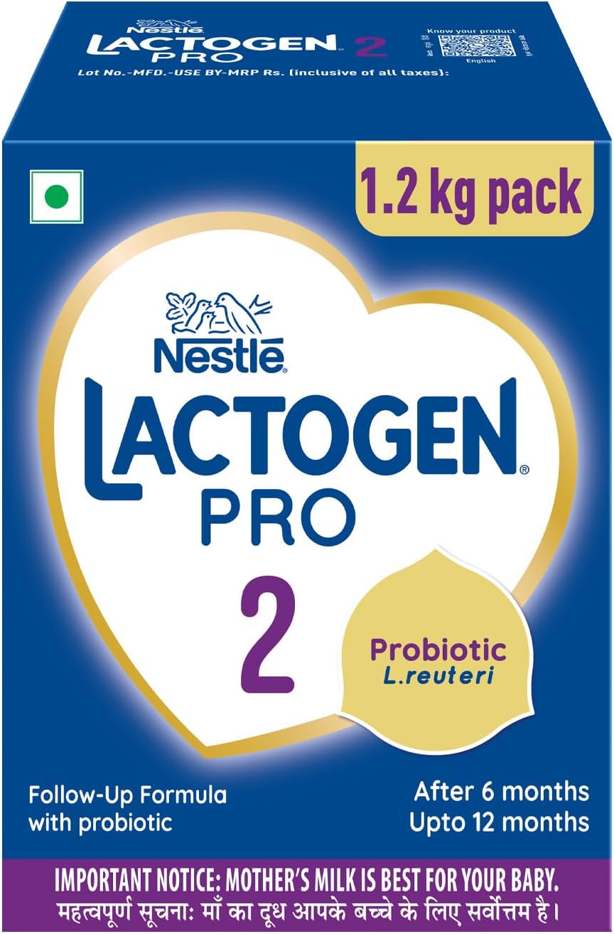Lactogen Pro 2 Powder, Follow-Up Formula with Probiotic, Infant, After 6 Months Up to 12 Months, Bag-in-Box Pack, 1.2Kg (3 Units*400g)