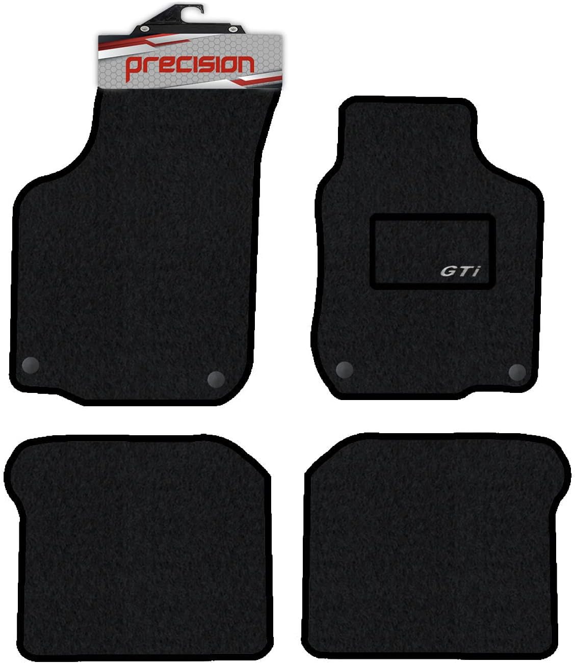Precision Black Car Mats with GTi Logo For VW Golf MK4 (1997-2004) - FBA SSAGTi5