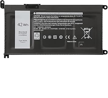 WISTAR 42Wh YRDD6 Battery for Dell inspiron 15 3000 Series 3583 3593 3582 3584 3501,inspiron 15 5000 Series 5582 5584 5593 5594 5598 5585 14 3493 5481 5482 5485 5491 5493 7586 Vostro 5481 1VX1H P93G