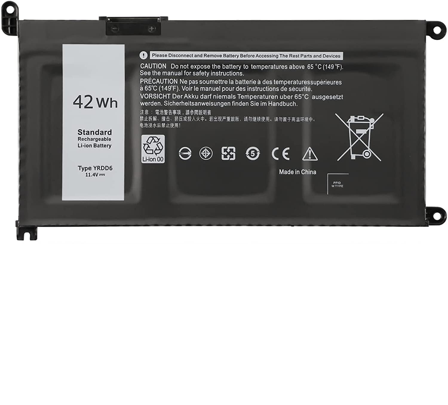 WISTAR 42Wh YRDD6 Battery for Dell inspiron 15 3000 Series 3583 3593 3582 3584 3501,inspiron 15 5000 Series 5582 5584 5593 5594 5598 5585 14 3493 5481 5482 5485 5491 5493 7586 Vostro 5481 1VX1H P93G (B0DFTFKYPC) Amazon Price History, Amazon Price Tracker