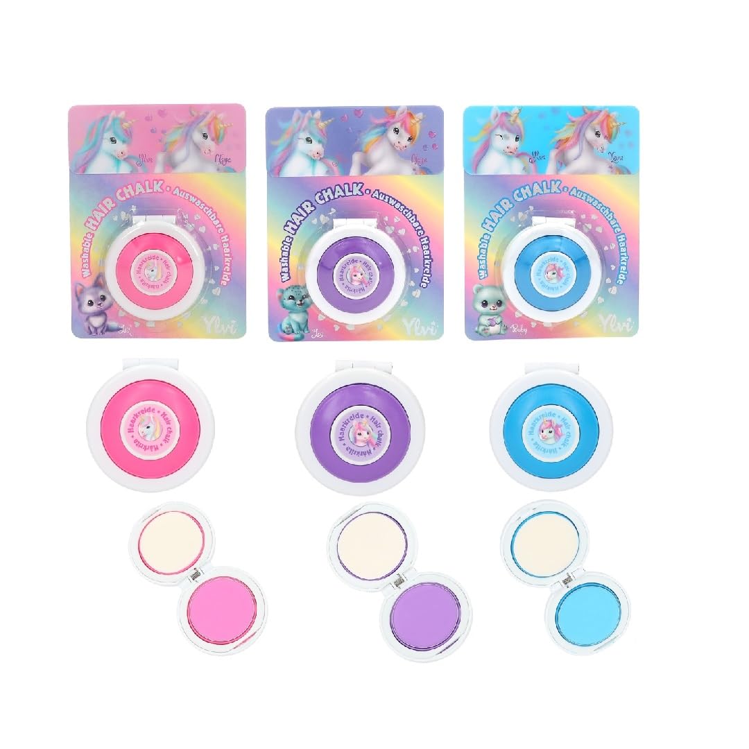 Depesche Multi-Colored Ylvi Unicorn Themed Hair Chalk Assorted Colour