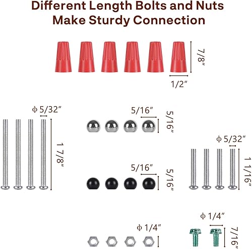 Miniatura 4 de Paquete de 2 soportes de montaje de lámpara, placa de montaje de luz de techo, bloques de montaje de luces de pared con tornillo y tuercas,