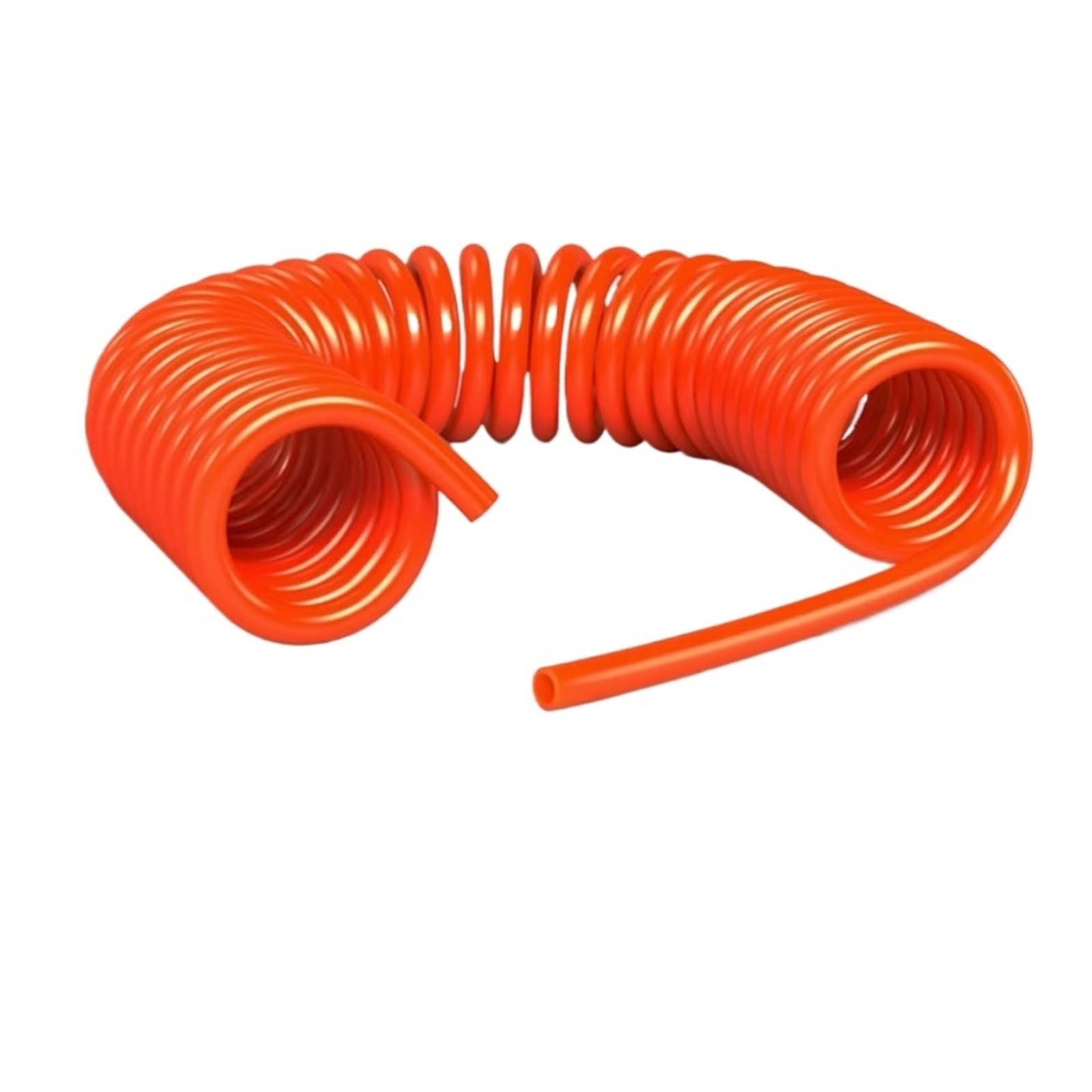 Manguera de compresor de aire de poliuretano de alta presión, 3/6/9/12/15 m, espiral, herramienta telescópica neumática de poliuretano(12x8mm Orange,12 Meters)