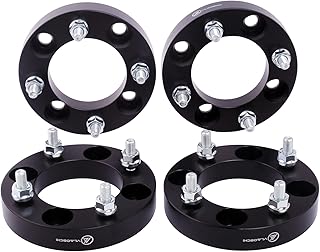 VLAOSCHI Black Forged 4x4 Golf Cart Wheel Spacers 1.25 Inch with 1/2" Studs Compatible with EZ GO EZGO Club Car (Bolt Pattern 4x101.6, 62mm Center Bore) - Pack of 4