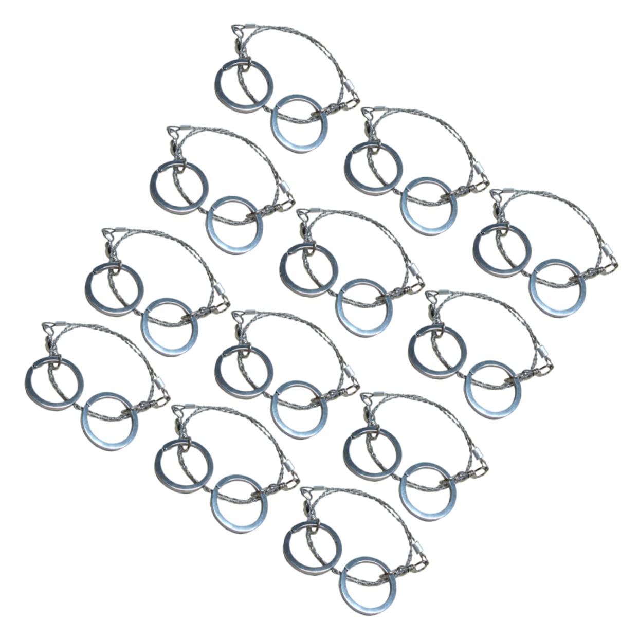 NUOBESTY 12Pcs Outdoor Survival Saw Portable Chainsaw for Camping Hiking and Hunting Durable Strand Wire Design for Effortless Cutting Essential Survival Gear for Outdoor