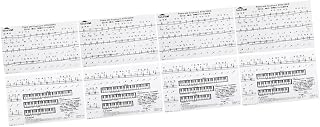 ERINGOGO 8 Sheets Electronic Keyboard Stickers Label Stickers Letter Stickers Letters Stickers Piano Key Note Sticker Removable Piano Key Sticker Piano Stickers for Beginner PVC Button