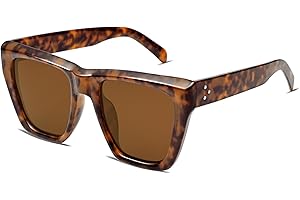 SOJOS Oversized Square Cat Eye Polarized Sunglasses