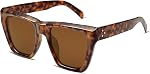 SOJOS Fashion Oversized Square Cat Eye Polarized Sunglasses for Women Trendy Cateye Style Womens Sunglasses SJ2179
