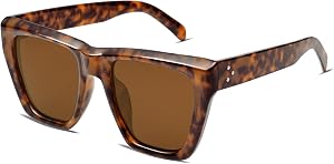 SOJOS Fashion Oversized Square Cat Eye Polarized Sunglasses for Women Trendy Cateye Style Womens Sunglasses SJ2179