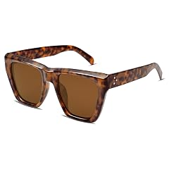 SOJOS Fashion Oversized Square Cat Eye Polarized Sunglasses for Women Trendy Cateye Style Womens Sunglasses SJ2179