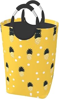 jackfruit motif Foldable storage bag, 50L capacity, suitable for laundry room, dormitory bedroom, dirty clothes storage basket.