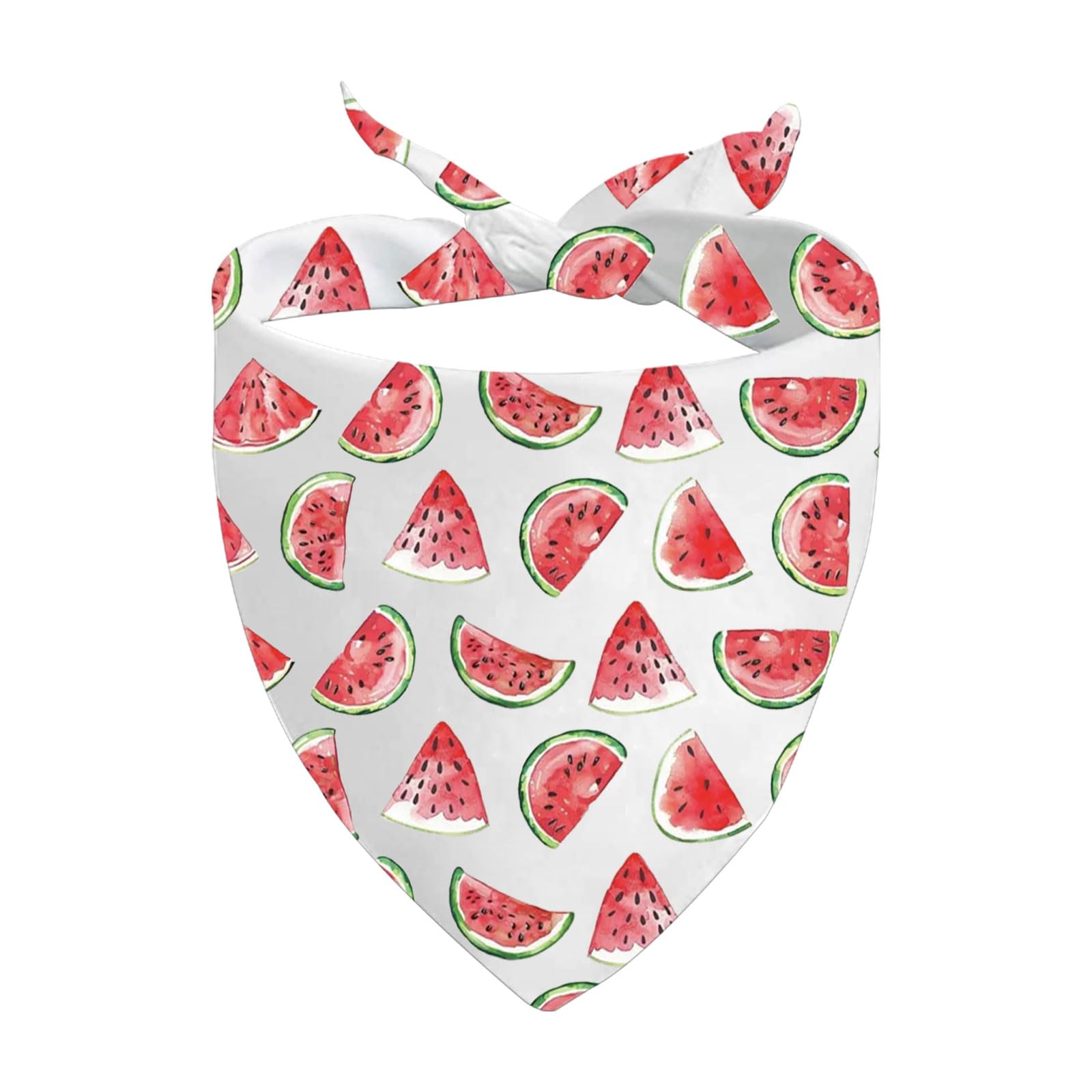 Écharpe d'été à nouer motif pastèque et bandana triangle pour chien JXGZSO