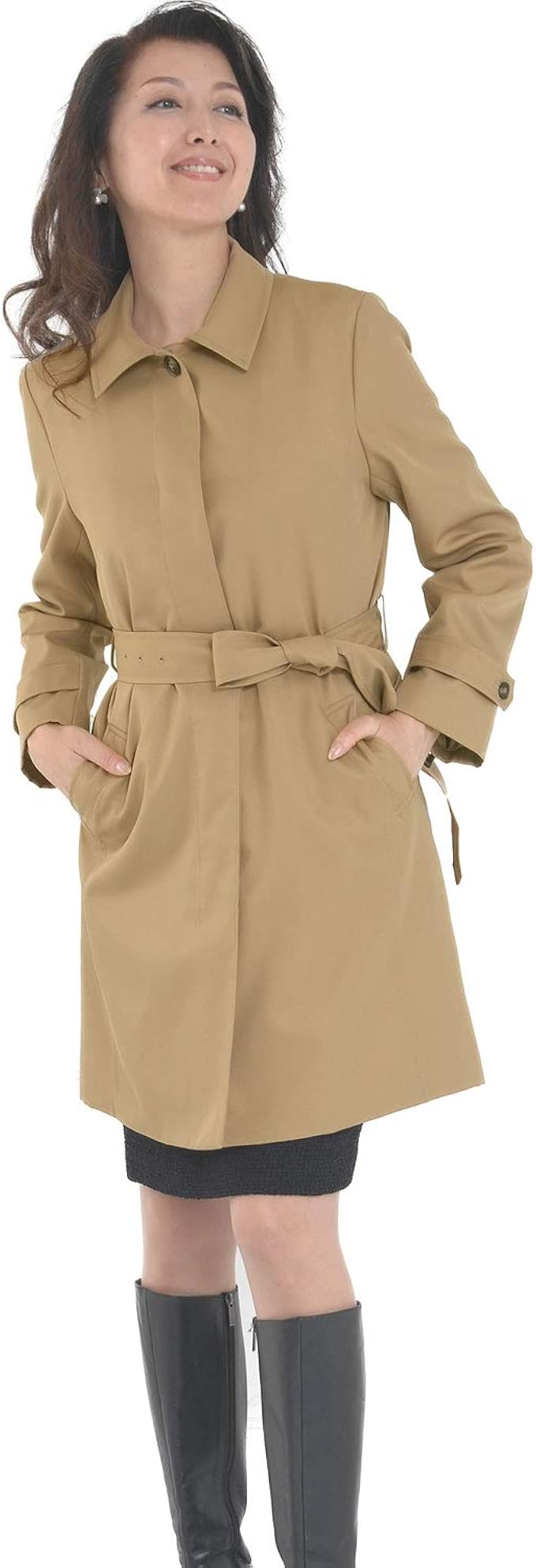 Amazon Merfirge 蓄熱ライナー付ステンカラーコート 花粉対策 弱撥水加工 Lc3153 コート ジャケット 通販