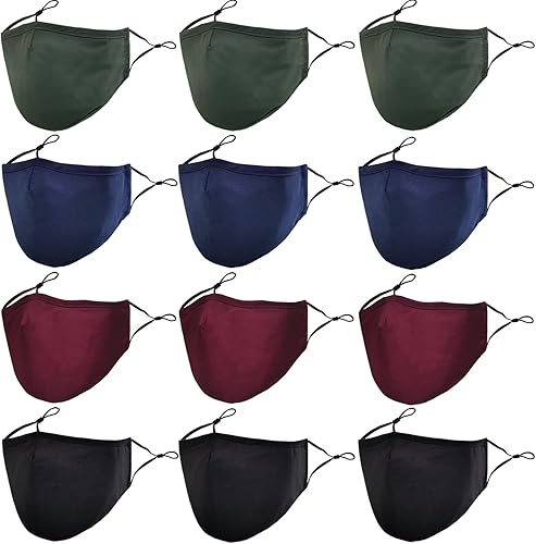 Miniatura 20 de Mascarillas de tela lavables y reutilizables para mujeres y hombres, máscara facial transpirable con alambre de nariz y bolsillo para filtro