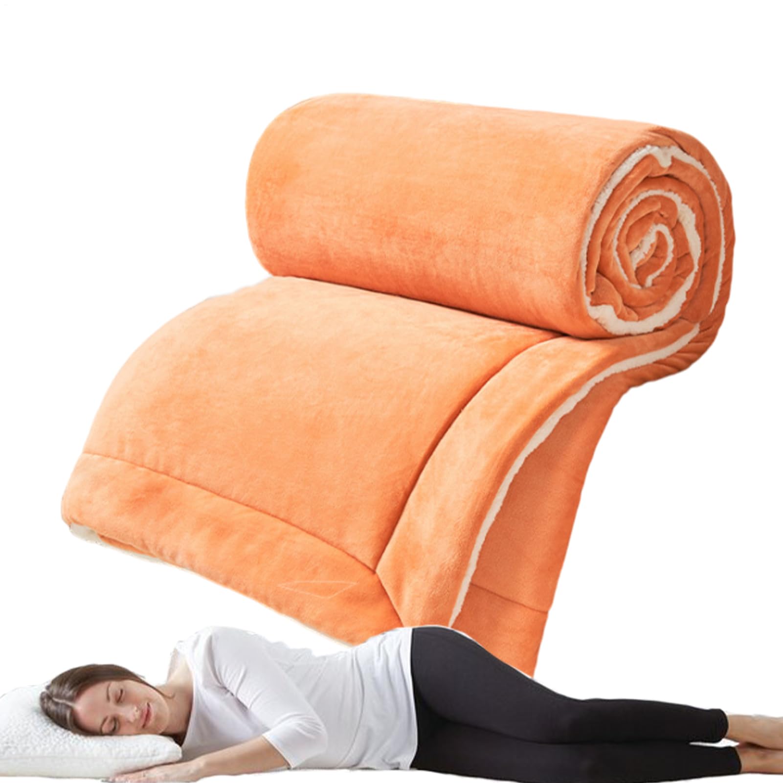 Generisch Soffice, trapunta a doppio strato e ispessita, coperta riscaldante, per divano e casa, inverno, autunno, campeggio e donna