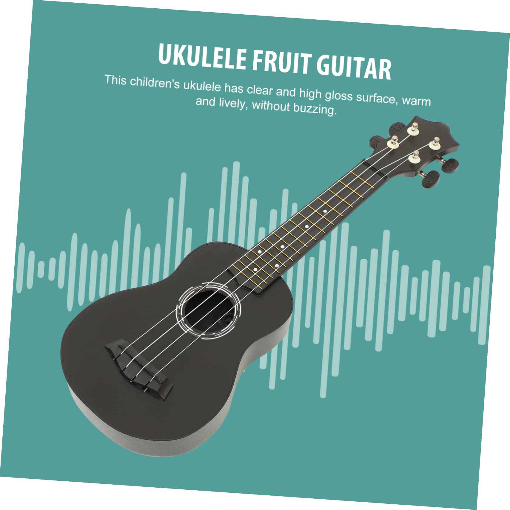 Yardwe Ukulele De Madera Para Principiantes Acústico De Instrumento Musical Cuatro Cuerdas Para Niño Niña y Adultos Guitarra Infantil Resistente y Fácil De Usar Color Negro