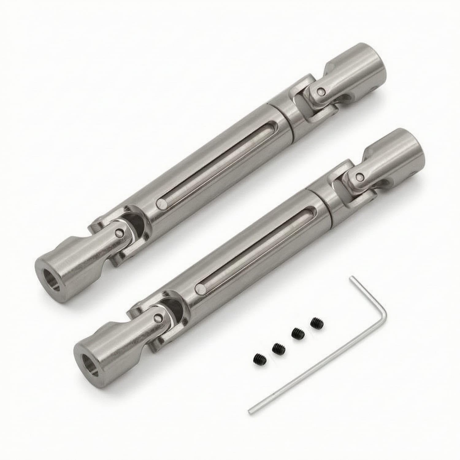 Metal RC Car Drive Shaft with Hex Key Long-Lasting Drive Shaft with Universal Joint Sturdy Driveshaft Sturdy for Hobbyists, Silver, Drive Shaft-image-48