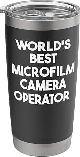 World's Best Microfilm Camera Operator Stainless Steel Insulated Tumbler