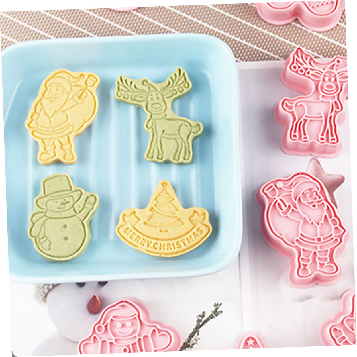 Cabilock 4 Sätze Keksform Für Kekse Dinosaurier Ausstechformen Zuckerguss Für Kekse Weihnachtsplätzchen Dekorationswerkzeuge Kessel Ausstechform Keks Zuckerguss Set 8 Stück * 4