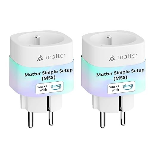 Lot de 2 prises connectées Wifi Meross Matter 16A