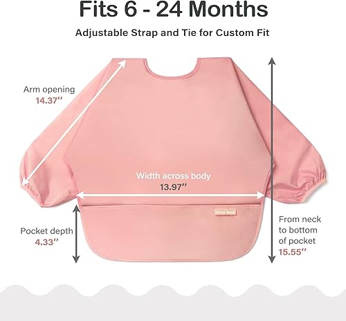 Miniatura 7 de Baberos impermeables de manga larga para bebé, niño y niña, traje de destete LED para bebés de 6 meses a 2 años, paquete de 3