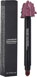 Plum Eyeshadow Stick & Pencil, Mystic Plum Dual-Ended Eyeshadow Pencil with Brush - Metallic Cream Eye Shadow Stick, Smudge-Proof, Long-Wear, Waterproof Makeup for Women