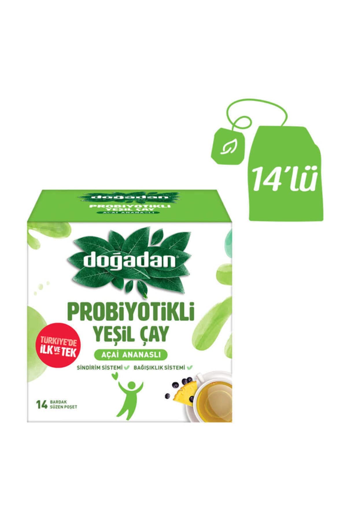Dogadan Probiyotikli Yeşil Çay Açai Ananas 14Lü