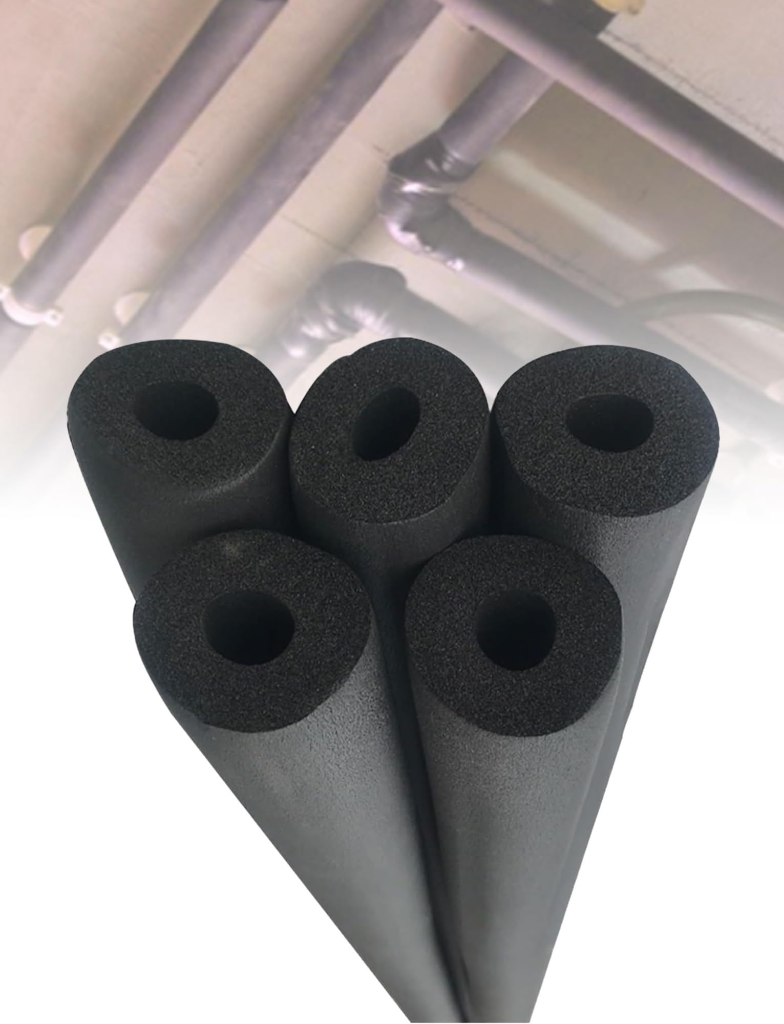 Rohrisolierung, 4/5 cm Wandstärke, Schaumstoffrohrisolierung for Warmwasserbereitung, Kühlprogramme, Möbelfüße, Klimaanlagen, L1,9 m(T5cm,ID4.4CM)