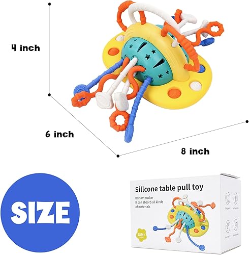 Miniatura 7 de Juguetes de bebé Warm Feather Juguetes de silicona con ventosa para silla alta Juguetes sensoriales para niños pequeños de 6 a 12 meses Juguetes