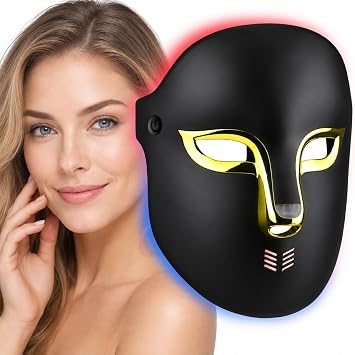 FSA Red Light Therapy Mask for Face,4 Modes HSA LED Face Mask Light Therapy,Acne Removal Wrinkles&Redness Anti-Aging,2000mAh Rechargeable,Wirless Remote,Infrared Photon Facial Mask for Travel Yoga