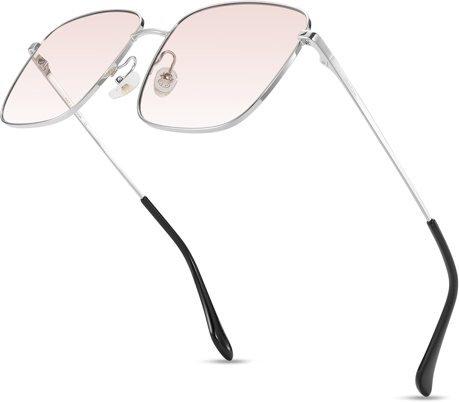 MUJOSH Trendy Oversized Square Sunglasses for Women Men, Retro Big Flat Lens UV Protection Shades Brand of EssilorLuxottica - Image 3