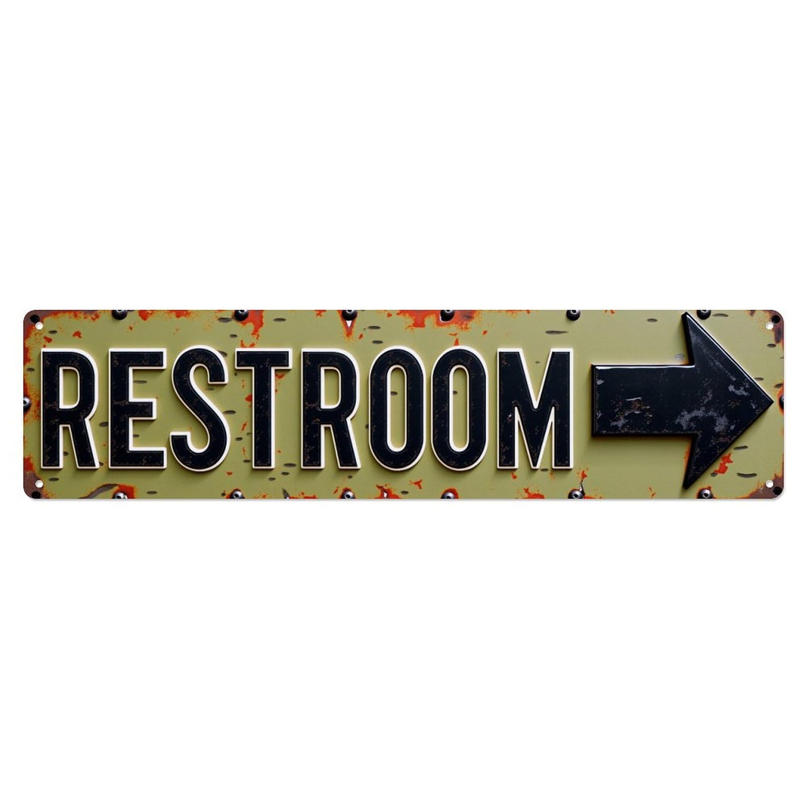 Retro Metal Sign With Arrow Vintage Tin Sign Retro Metal Wall Decor Metal Poster, Home Bar Garage Farmhouse Cafe Wall Art Decoration 4x16Inch
