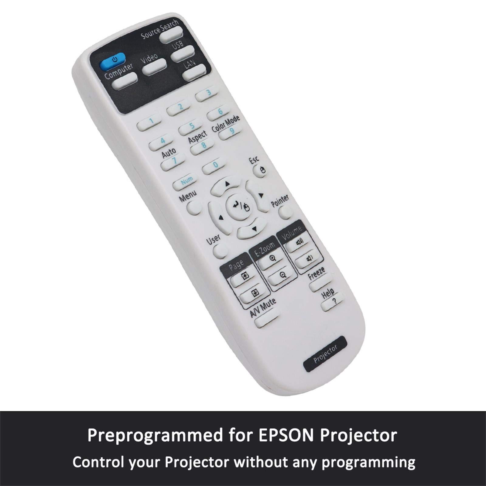 GreenBale Projector Remote Control for Epson 1648806 EBS04 EBS130 EB