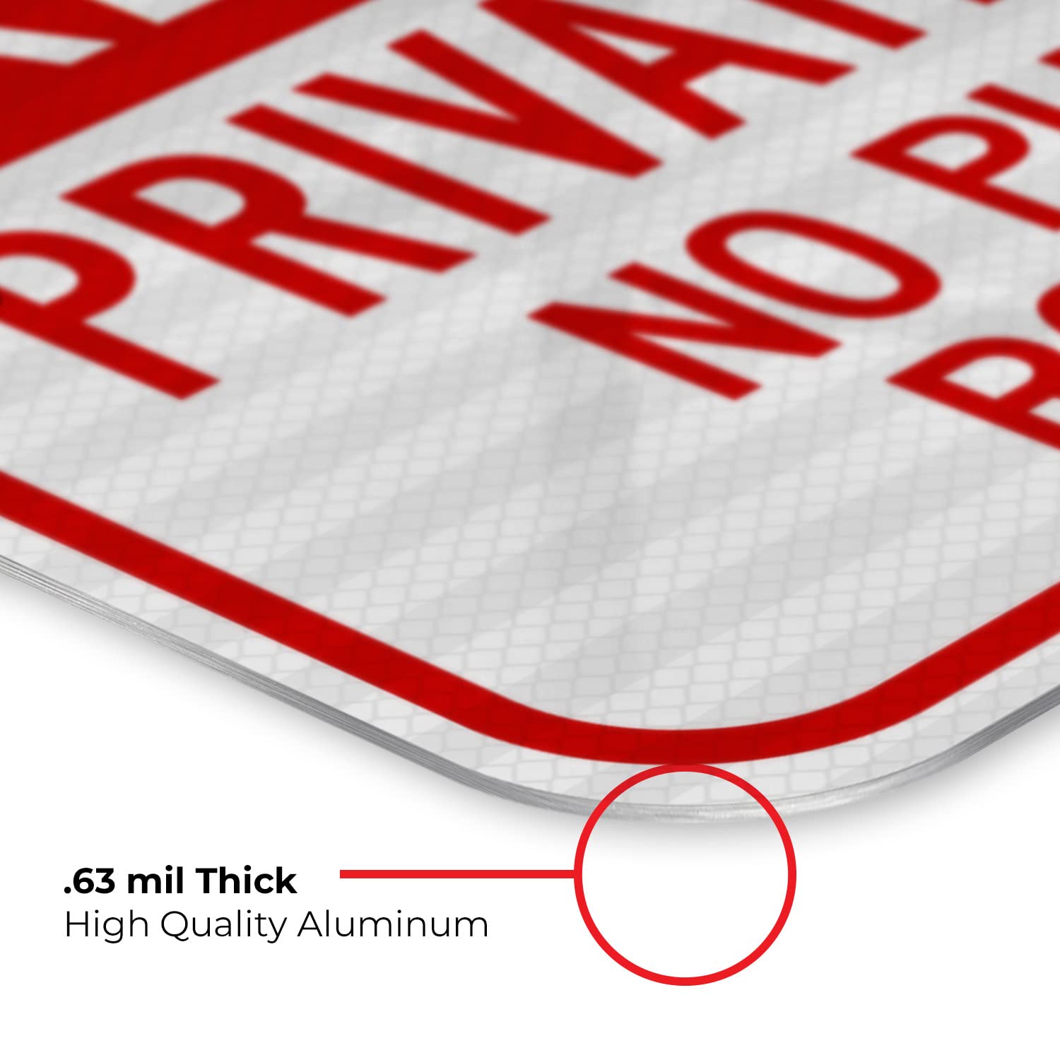 Private Property No Public Access Road Ends Here Sign, 12x18 Inches, 3M EGP Reflective .063 Aluminum, Fade Resistant, Made in USA